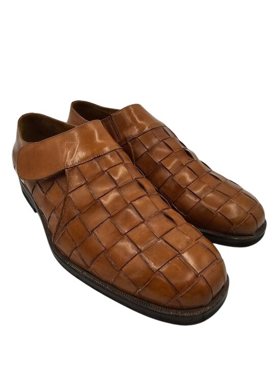 Avventura Woven Leather Tan Monk Strap Oxford Dress Shoes Men\'s US 11.5 main image 8